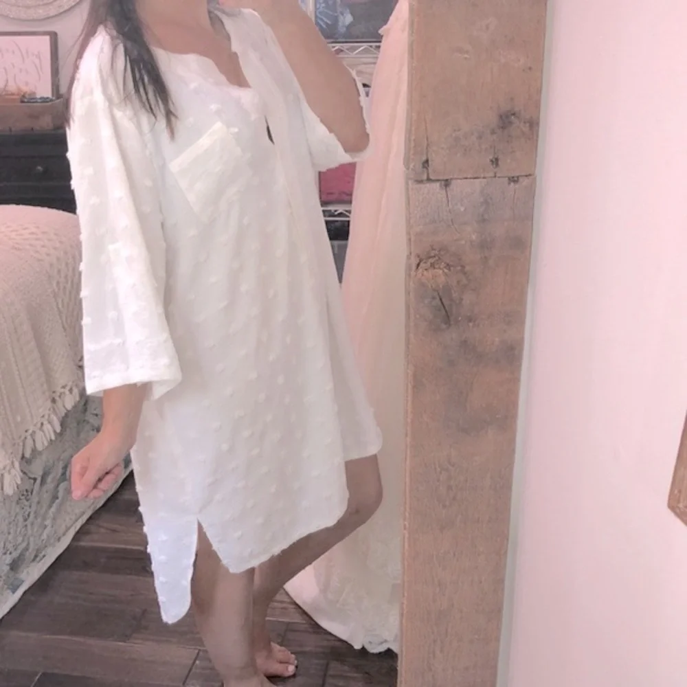 Ekouaer white dress Swiss dot size XXlarge